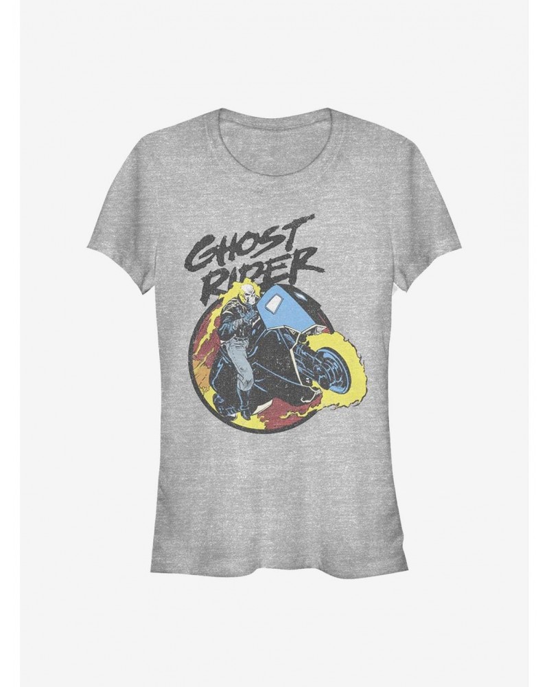 Marvel Ghost Rider Ghost Rider 90's Girls T-Shirt $6.57 T-Shirts