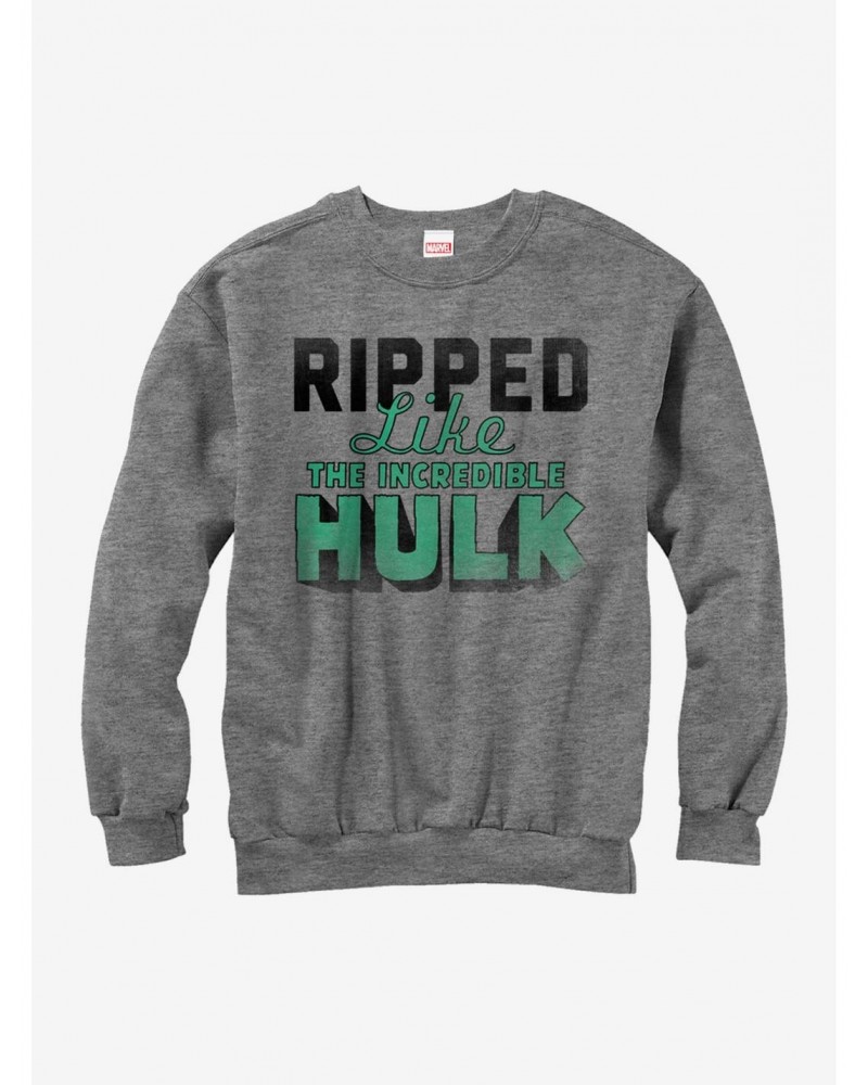 Hulk Ripped Like the Hulk Girls Sweatshirt $14.17 Sweatshirts