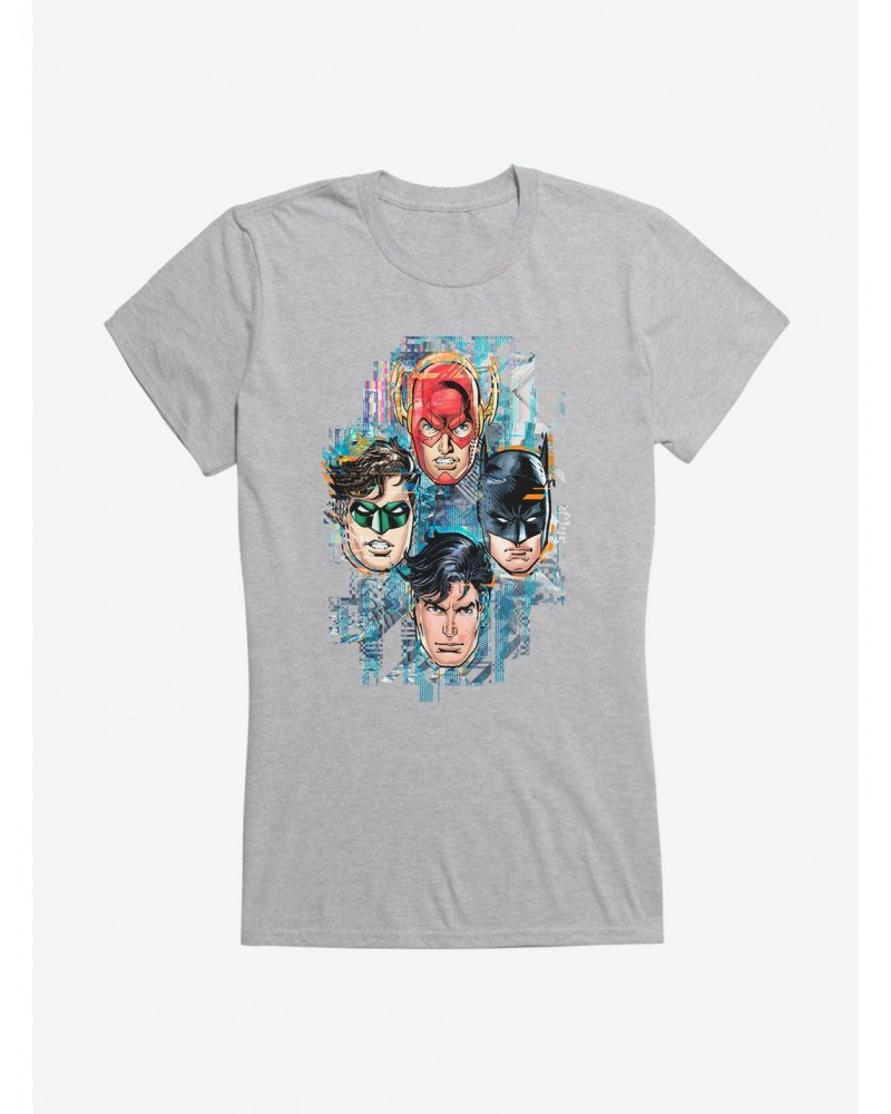 DC Comics Justice League Group Pixelated Girls T-Shirt $9.56 T-Shirts