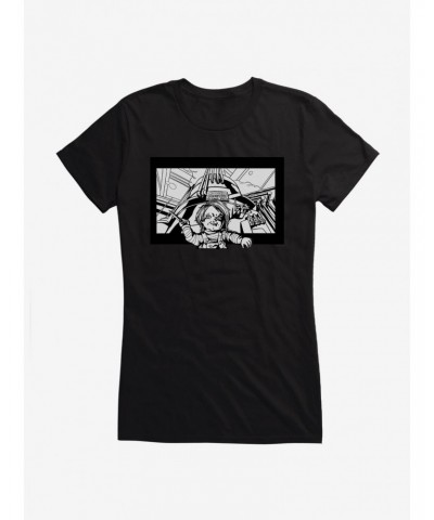 Chucky Danger Knife Girls T-Shirt $12.45 T-Shirts