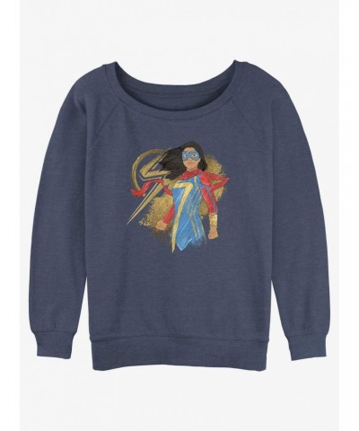 Marvel Ms. Marvel Portrait Girls Slouchy Sweatshirt $9.15 Sweatshirts