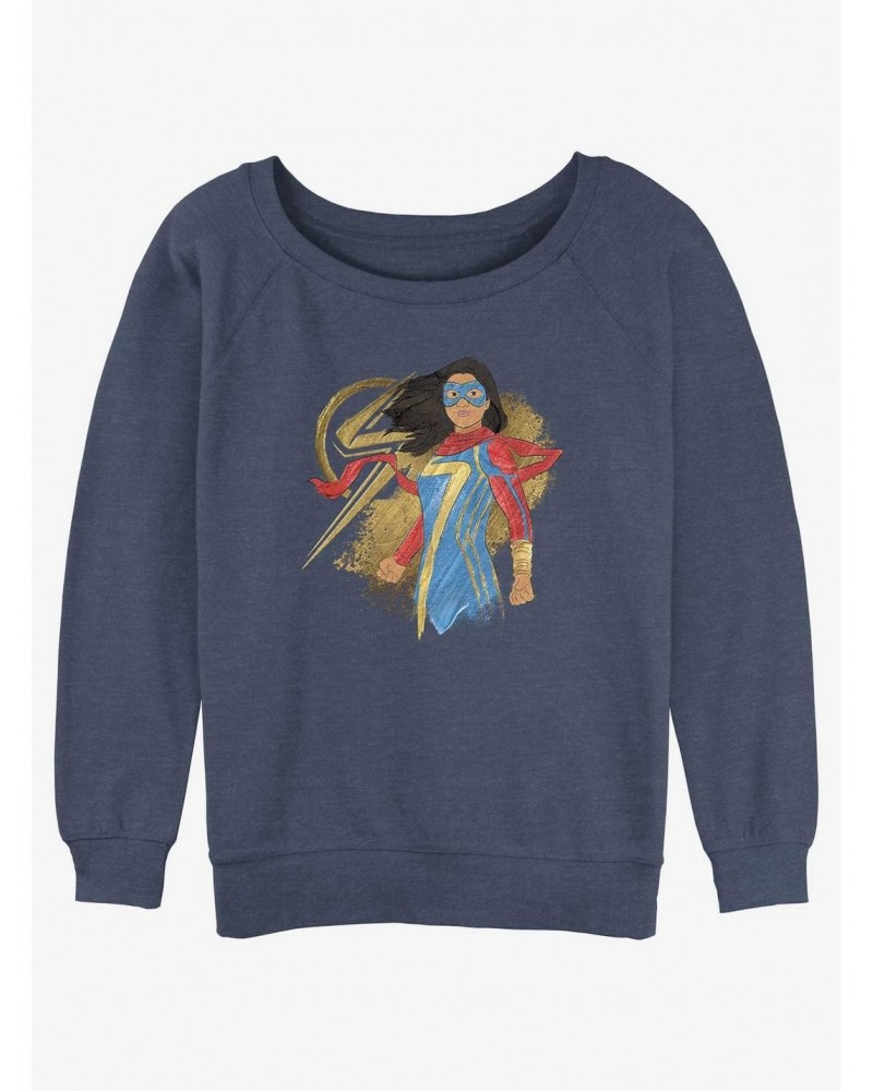 Marvel Ms. Marvel Portrait Girls Slouchy Sweatshirt $9.15 Sweatshirts