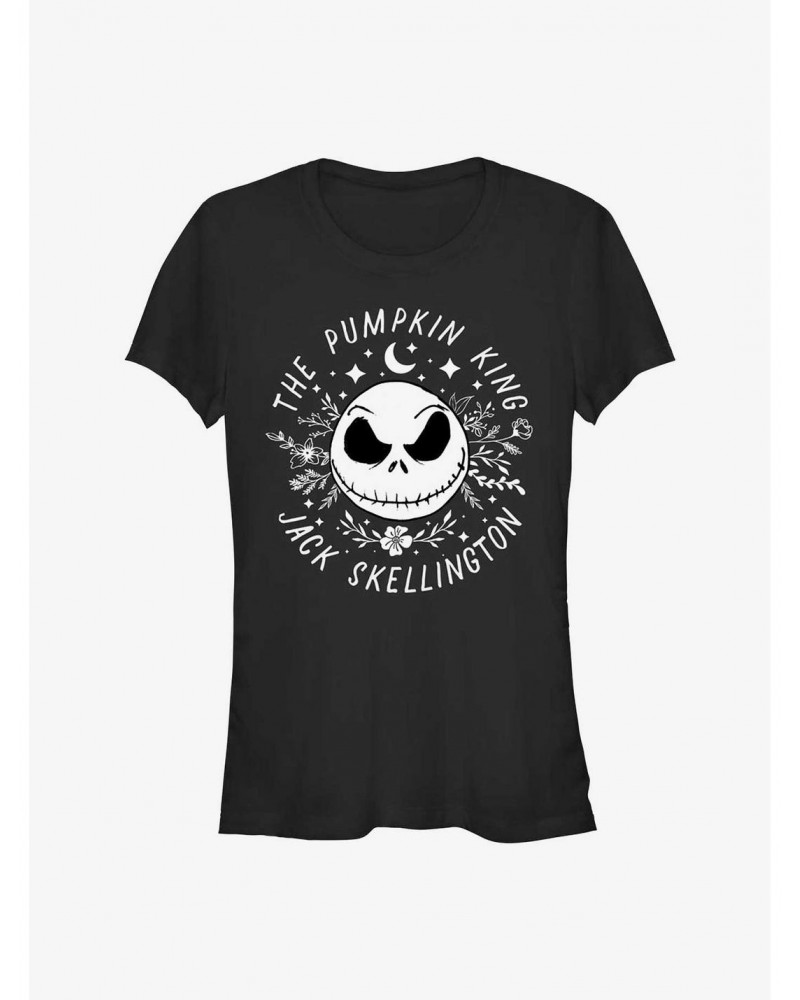 Disney The Nightmare Before Christmas Jack Skellington Pumpkin King Face Girls T-Shirt $7.77 T-Shirts