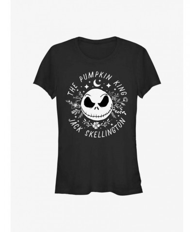 Disney The Nightmare Before Christmas Jack Skellington Pumpkin King Face Girls T-Shirt $7.77 T-Shirts