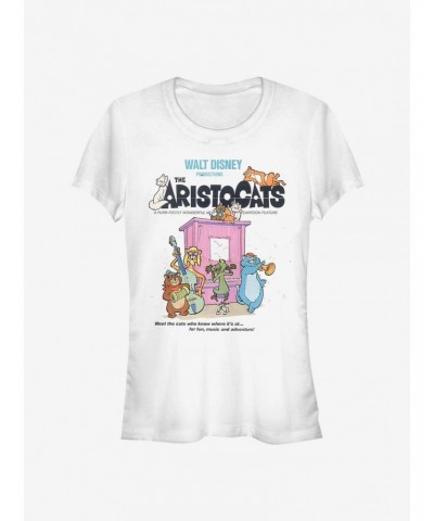 Disney Aristocats Classic Movie Poster Classic Girls T-Shirt $12.45 T-Shirts