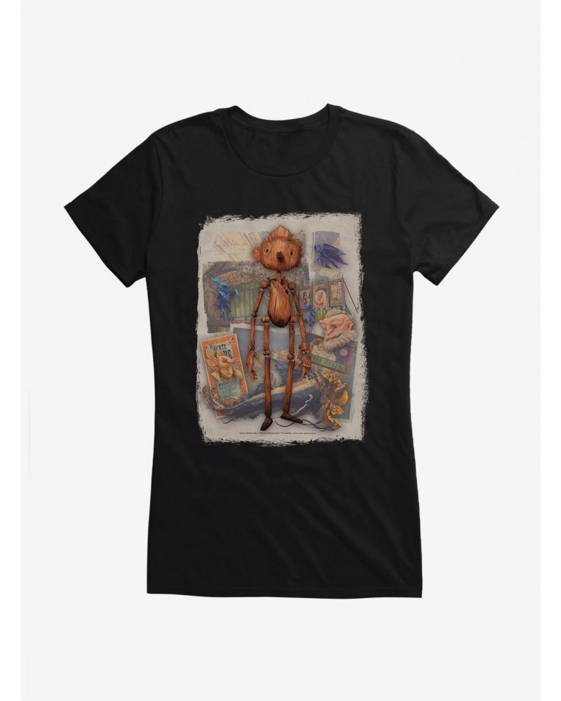 Netflix Pinocchio Collage Girls T-Shirt $5.58 T-Shirts