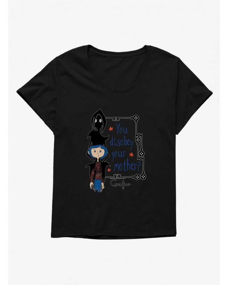 Coraline Disobey Mother Girls T-Shirt Plus Size $9.27 T-Shirts