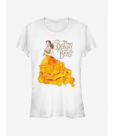 Disney Beauty And The Beast Rose Petal Dress Girls T-Shirt $9.71 T-Shirts