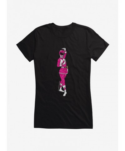 Mighty Morphin Power Rangers Pink Ranger Defense Girls T-Shirt $6.18 T-Shirts