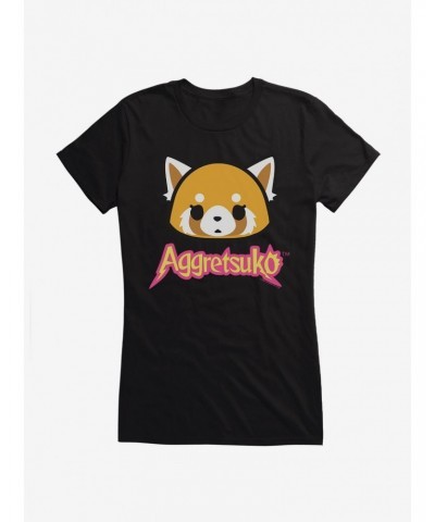 Aggretsuko Face Icon Girls T-Shirt $8.76 T-Shirts