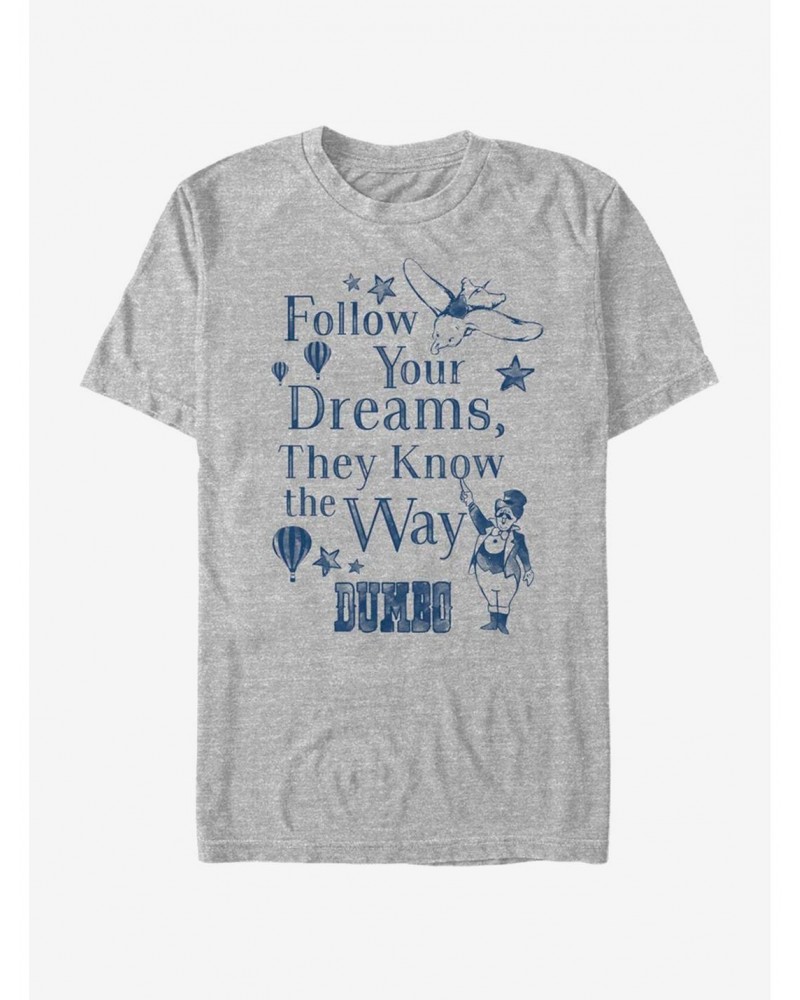 Disney Dumbo Follow Your Dreams T-Shirt $10.28 T-Shirts