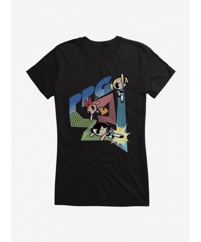 The Powerpuff Girls Ppg Action Pose Girls T-Shirt $6.57 T-Shirts