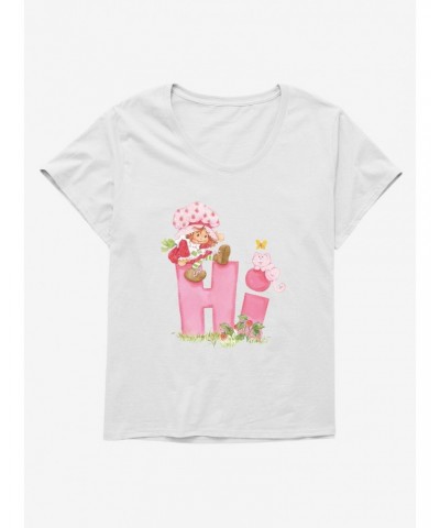 Strawberry Shortcake Hi Greeting Girls T-Shirt Plus Size $9.33 T-Shirts