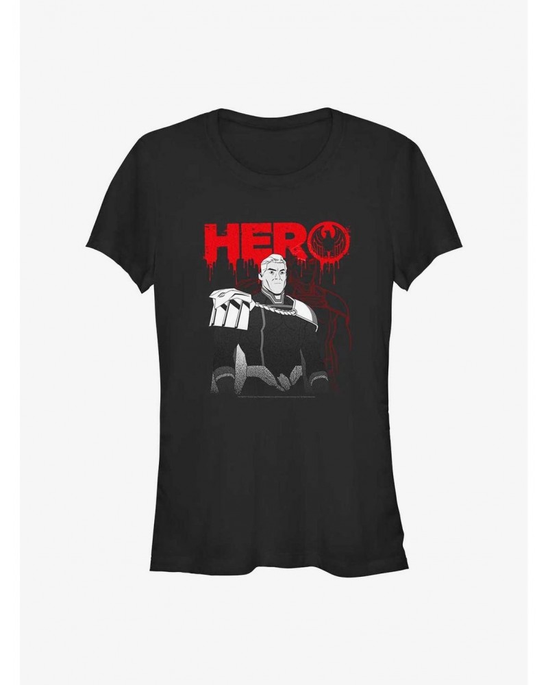 The Boys Homelander Villain Girls T-Shirt $7.44 T-Shirts