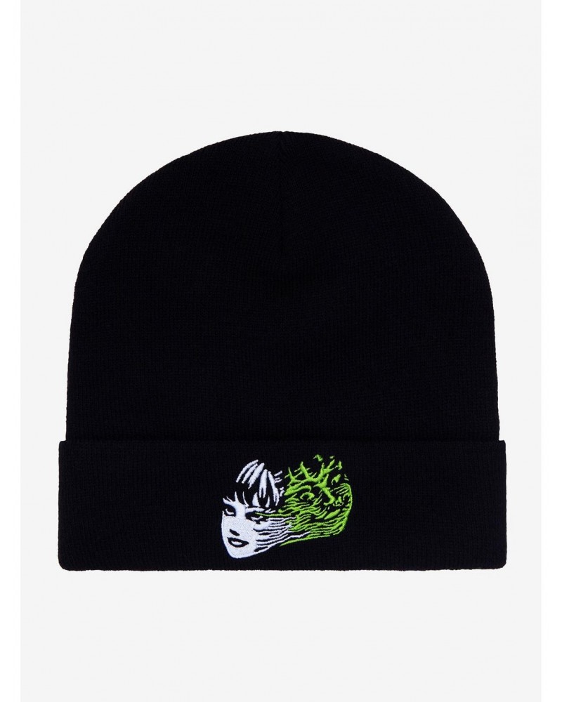 Junji Ito Split Face Embroidered Beanie $4.06 Beanies