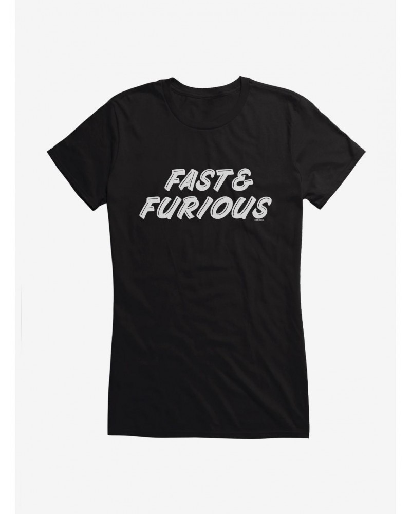 Fast And Furious Round Font Girls T-Shirt $6.57 T-Shirts