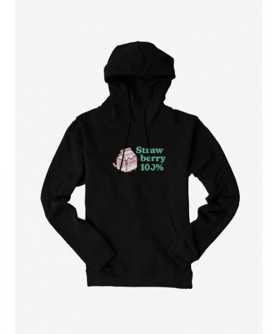 Pusheen Sips Strawberry 100 Percent Hoodie $16.88 Hoodies