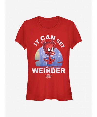 Marvel Spider-Man: Into The Spider-Verse It Can Get Weirder Spider-Ham Girls T-Shirt $6.63 T-Shirts