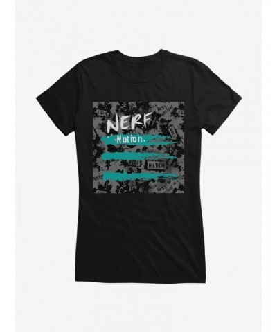 Nerf Nation 3 Stripes Girls T-Shirt $6.57 T-Shirts