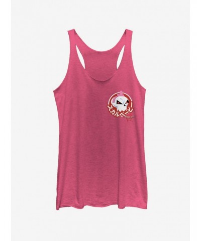 Marvel Spider-Man: Into The Spider-Verse Skull Sticker Pocket Heathered Girls Tank Top $8.50 Tops