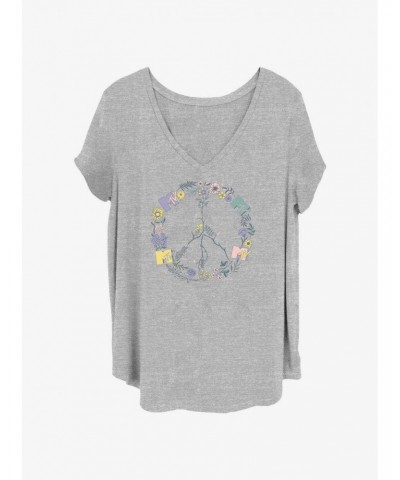 MTV Floral Peace Icon Girls T-Shirt Plus Size $7.40 T-Shirts