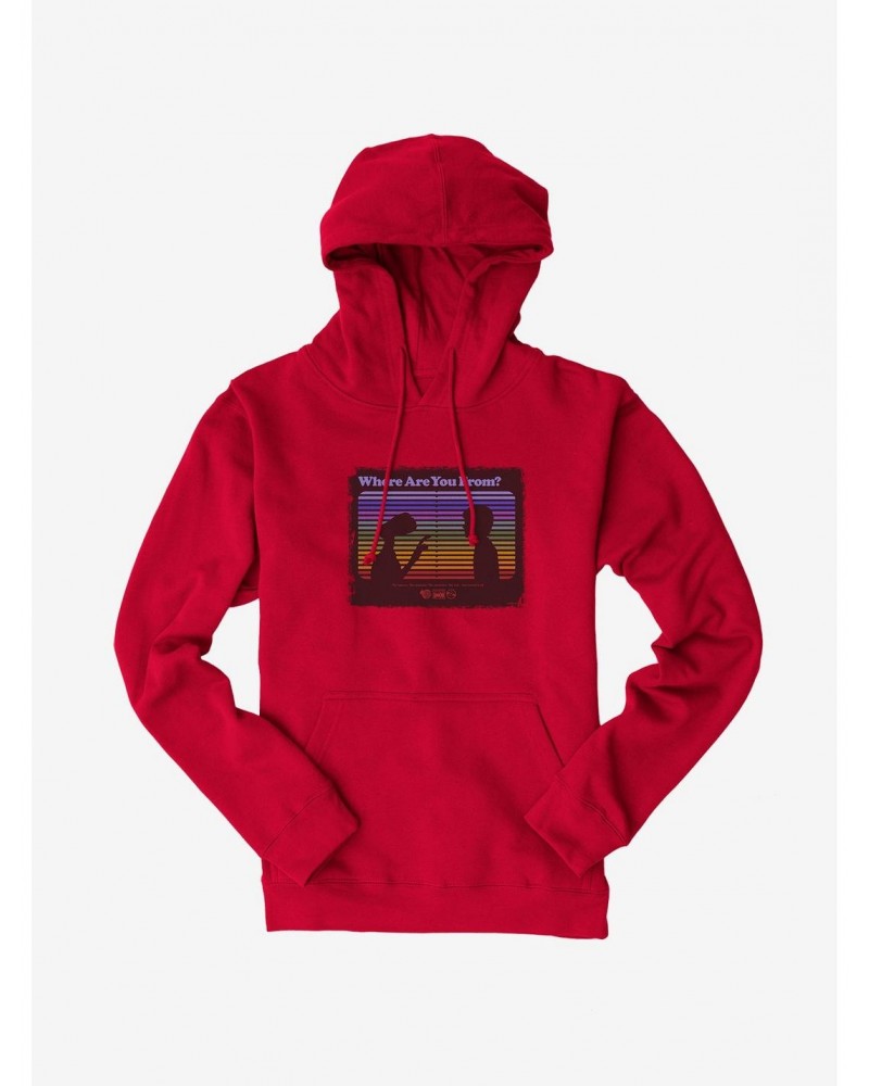 E.T. 40th Anniversary Where Are You From E.T And Elliott Silhouette Hoodie $20.65 Hoodies