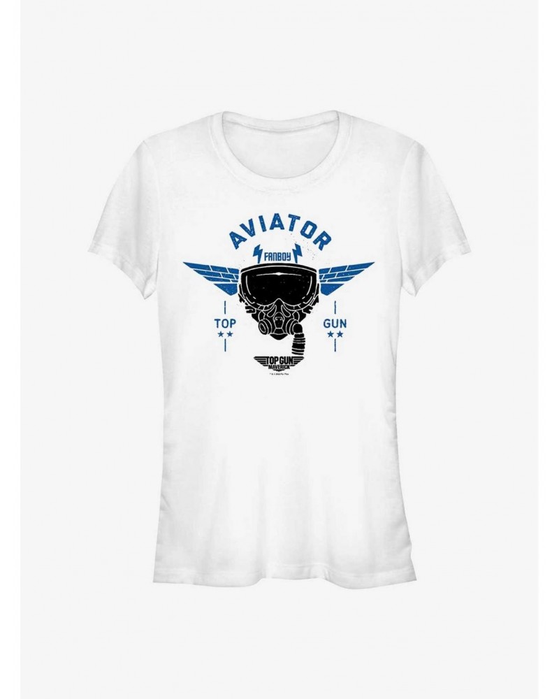 Top Gun Maverick Fanboy Aviator Girls T-Shirt $5.34 T-Shirts