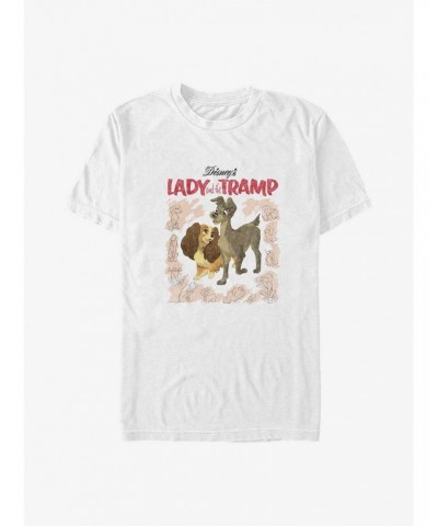 Disney Lady and the Tramp Vintage Cover Big & Tall T-Shirt $8.61 T-Shirts