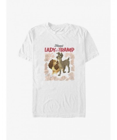 Disney Lady and the Tramp Vintage Cover Big & Tall T-Shirt $8.61 T-Shirts