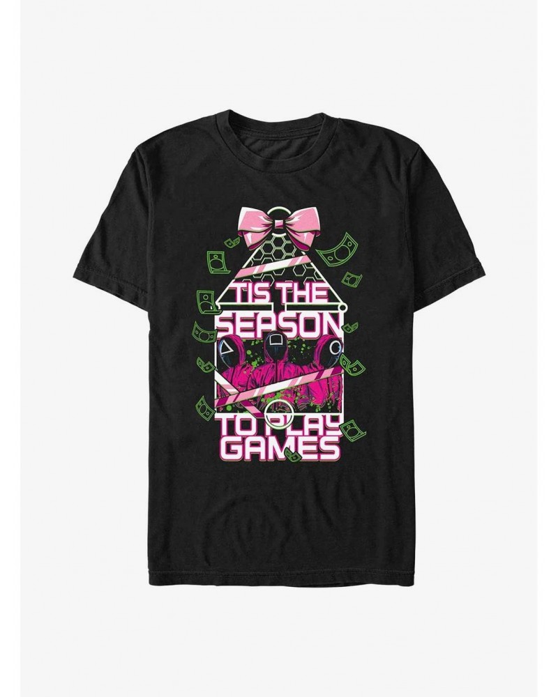 Squid Game Tis The Season To Play Games T-Shirt $5.59 T-Shirts