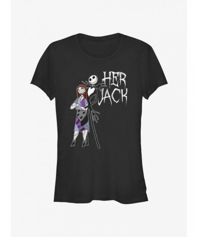 Disney The Nightmare Before Christmas Her Jack Girls T-Shirt $9.36 T-Shirts