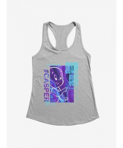 Casper The Friendly Ghost Virtual Raver Scary Cute Girls Tank $8.72 Tanks