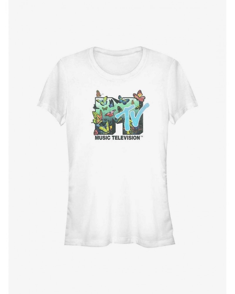 MTV Butterflies Logo Girls T-Shirt $9.16 T-Shirts