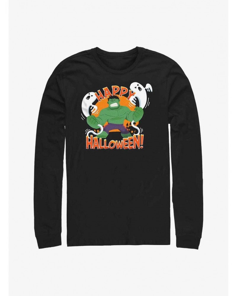 Marvel The Hulk Happy Halloween Long-Sleeve T-Shirt $13.16 T-Shirts