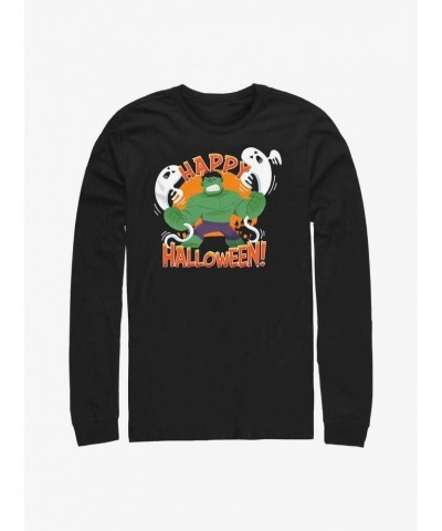 Marvel The Hulk Happy Halloween Long-Sleeve T-Shirt $13.16 T-Shirts