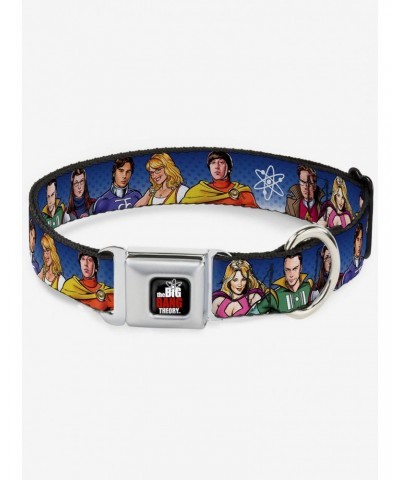 The Big Bang Theory Superhero Characters Group Seatbelt Buckle Dog Collar $9.71 Pet Collars