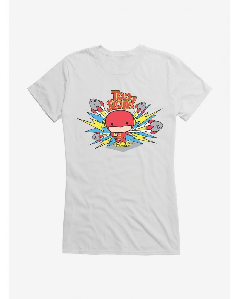 DC Comics Flash Chibi Too Slow Girls T-Shirt $8.37 T-Shirts