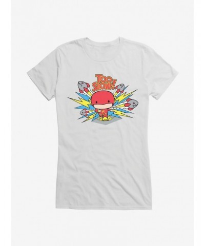 DC Comics Flash Chibi Too Slow Girls T-Shirt $8.37 T-Shirts