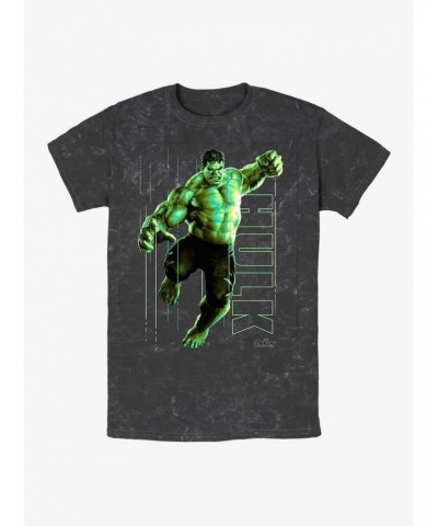 Marvel Incredible Hulk Smash Mineral Wash T-Shirt $9.12 T-Shirts