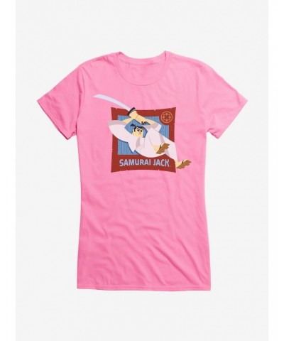 Samurai Jack Leap Into Action Girls T-Shirt $8.17 T-Shirts