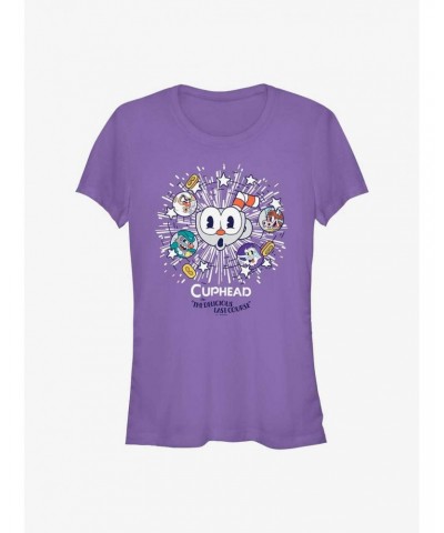 Cuphead: The Delicious Last Course Cup Explosion Girls T-Shirt $12.20 T-Shirts